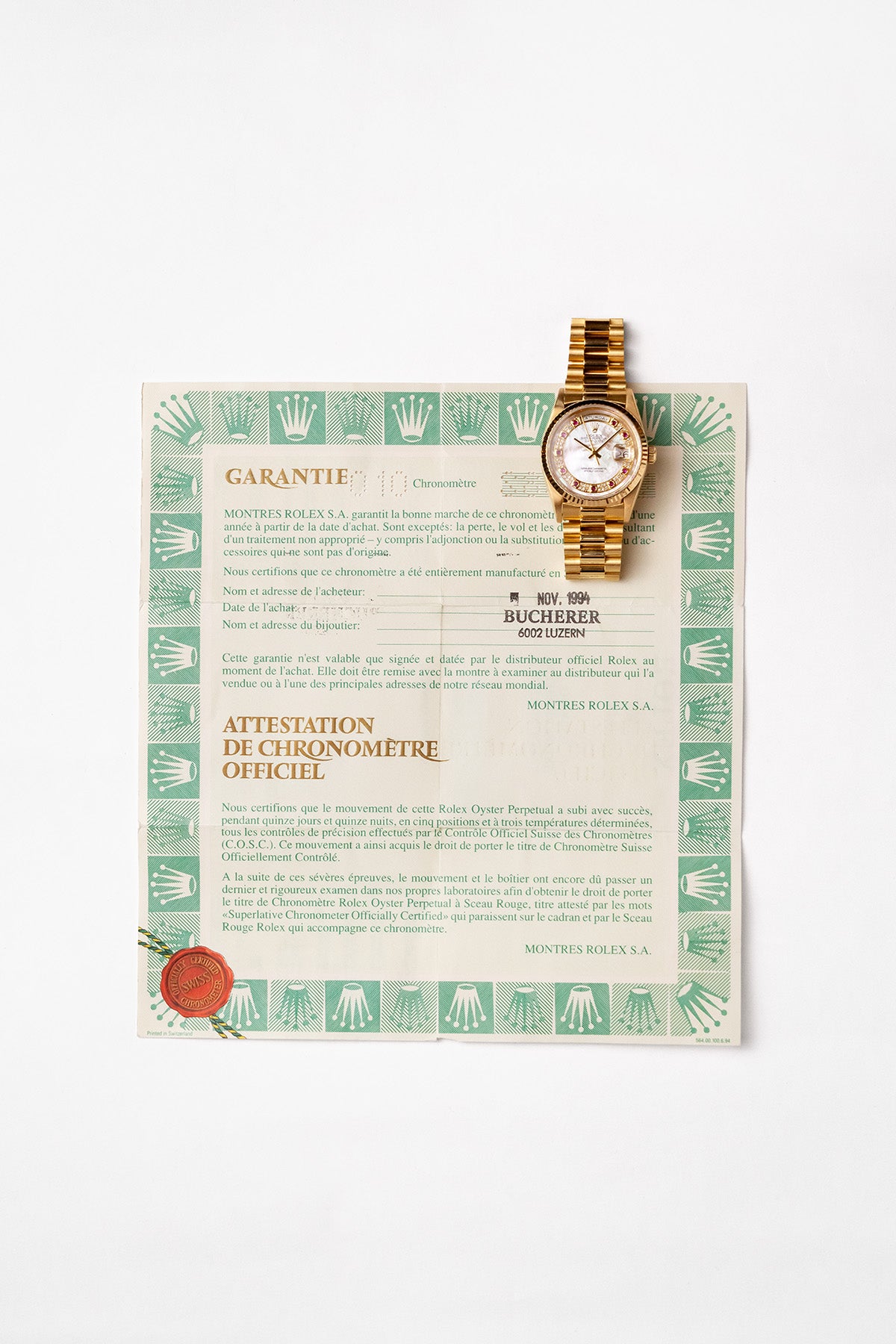 Day-Date 18238 "MOP Myriad Ruby Dial"