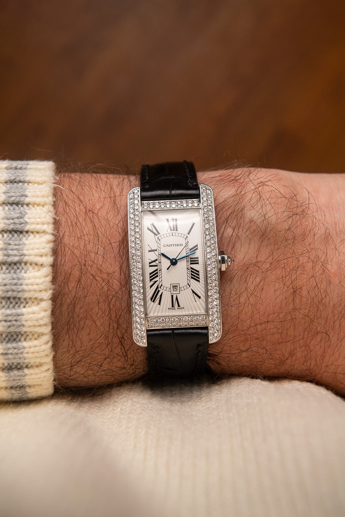 Cartier Tank Américaine "White Gold/Diamonds"