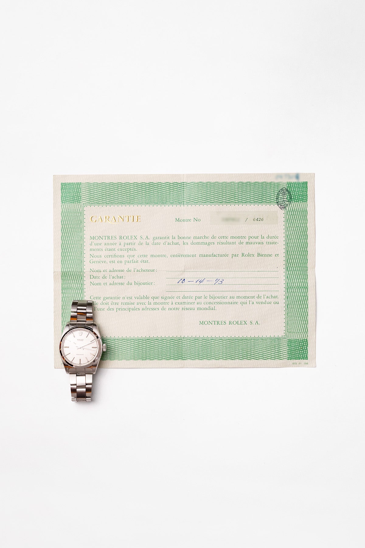 Rolex Oyster Precision 6426 "Linen Dial"