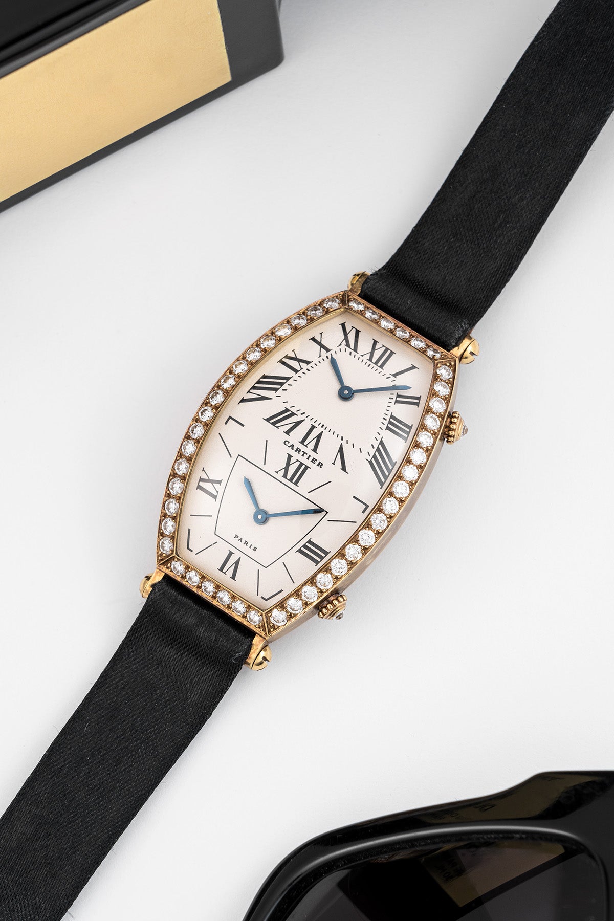 Cartier Tonneau YG "Dual Time"
