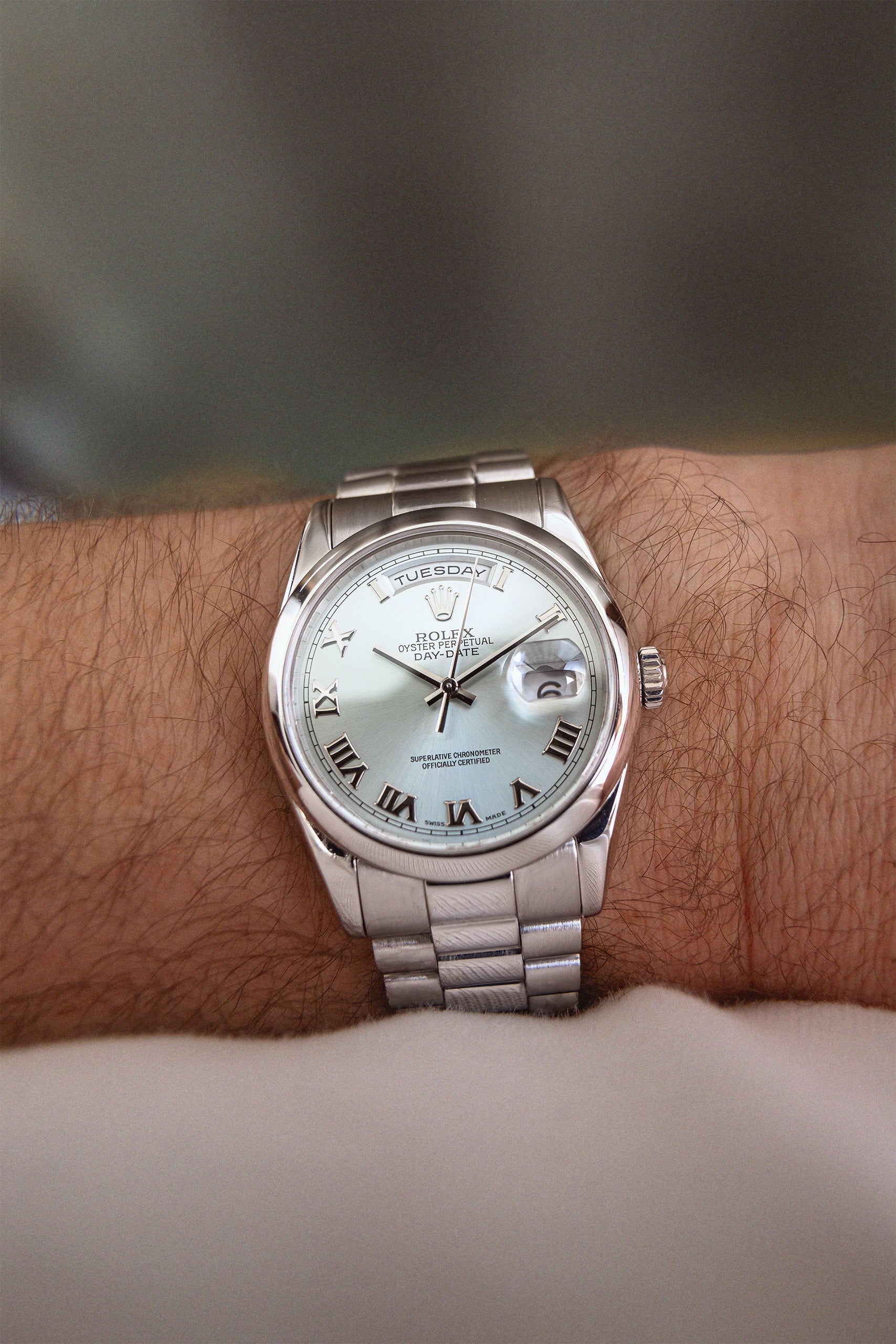 Day-Date 118206 "Ice Blue"