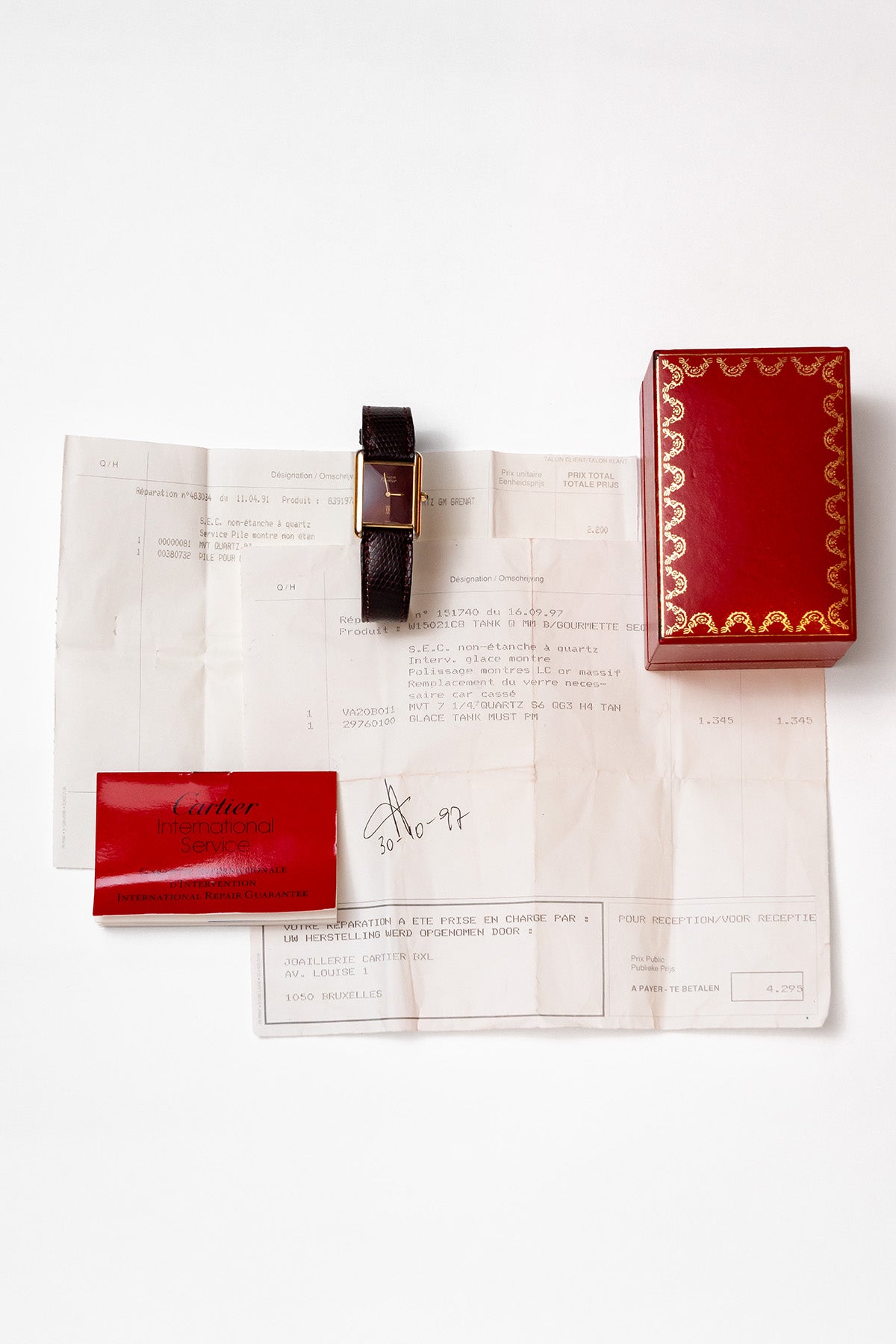 Tank Must De Cartier 681006 "Burgundy Dial"