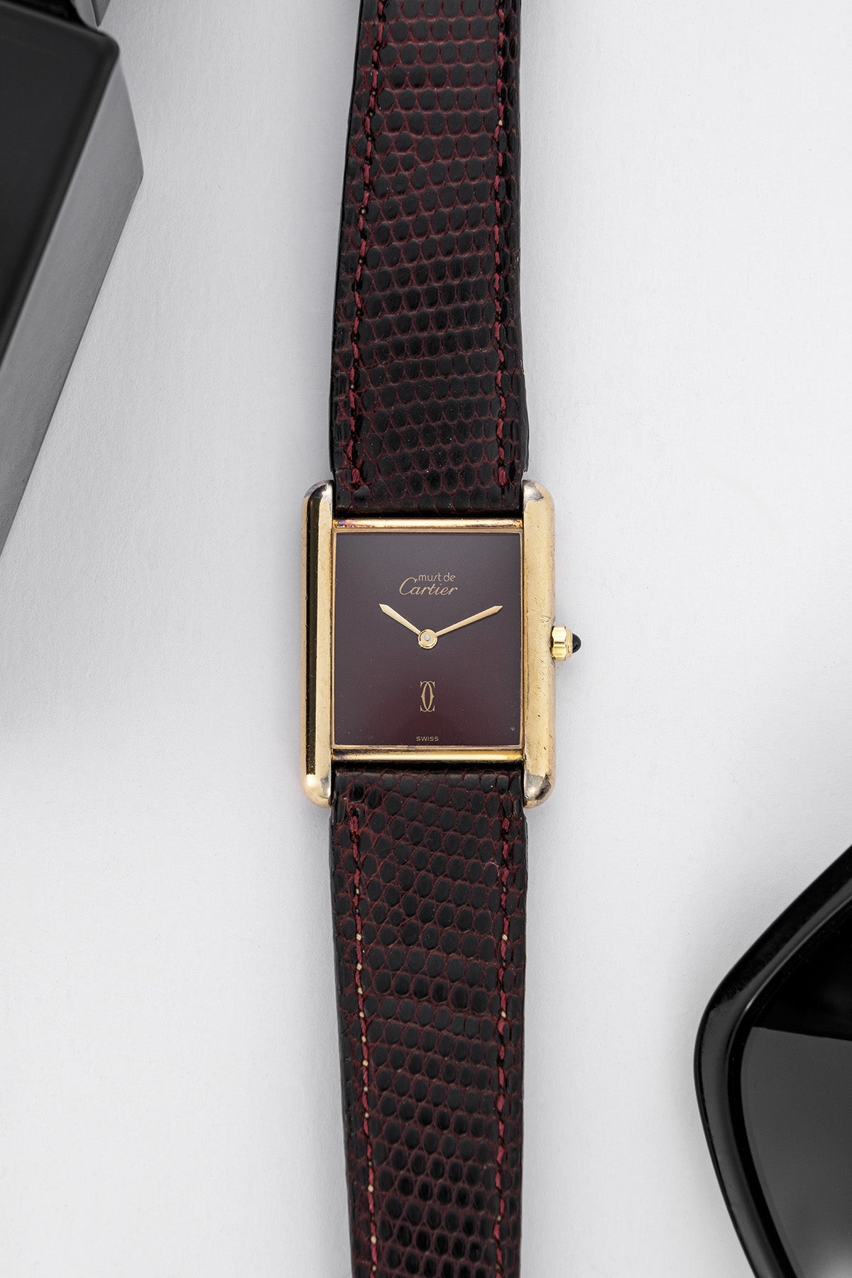 Tank Must De Cartier 681006 "Burgundy Dial"