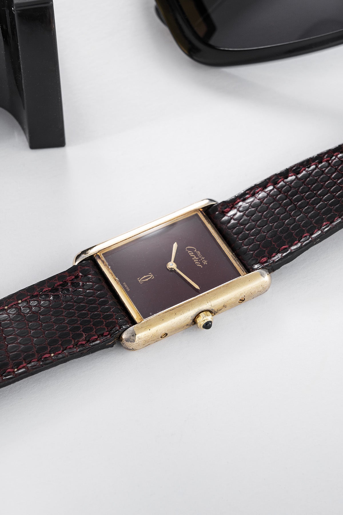 Tank Must De Cartier 681006 "Burgundy Dial"