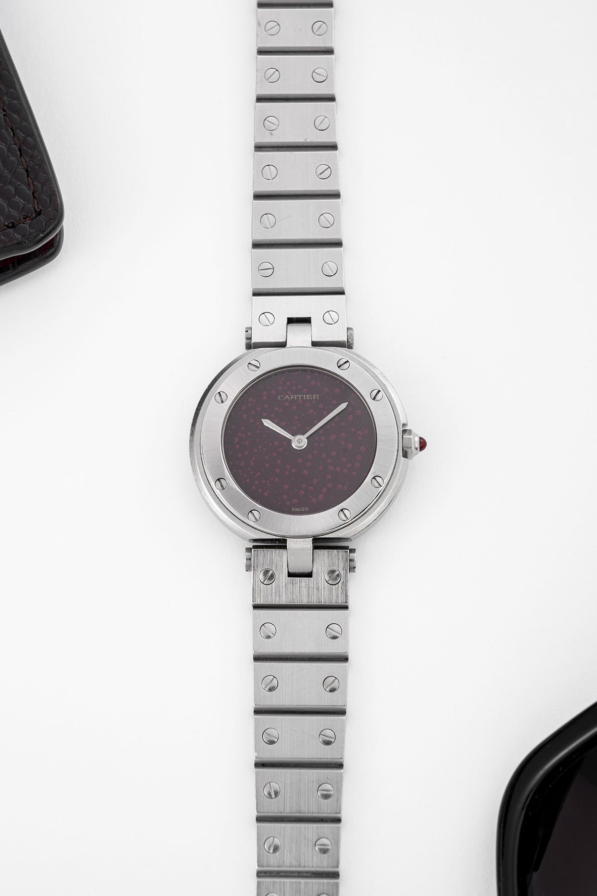 Cartier Santos Ronde 8192 "Burgundy Dial"