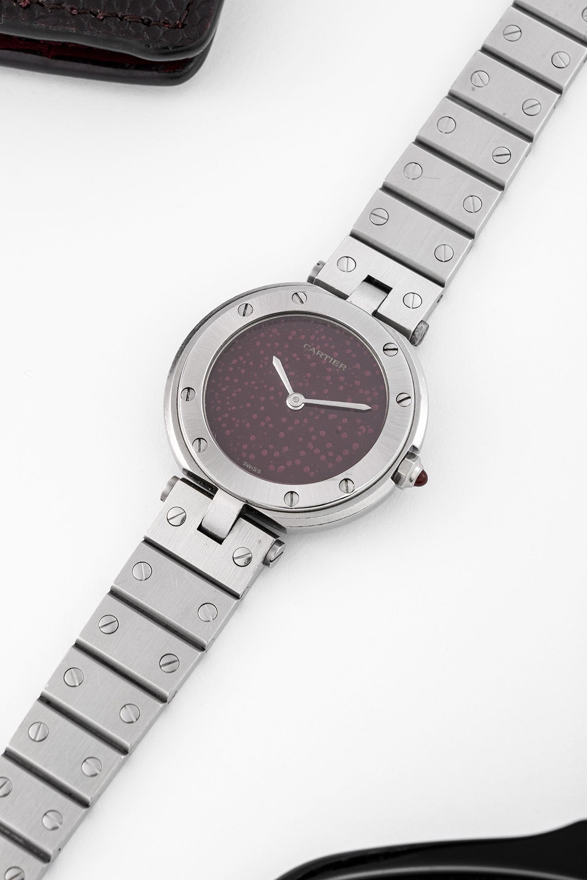 Cartier Santos Ronde 8192 "Burgundy Dial"
