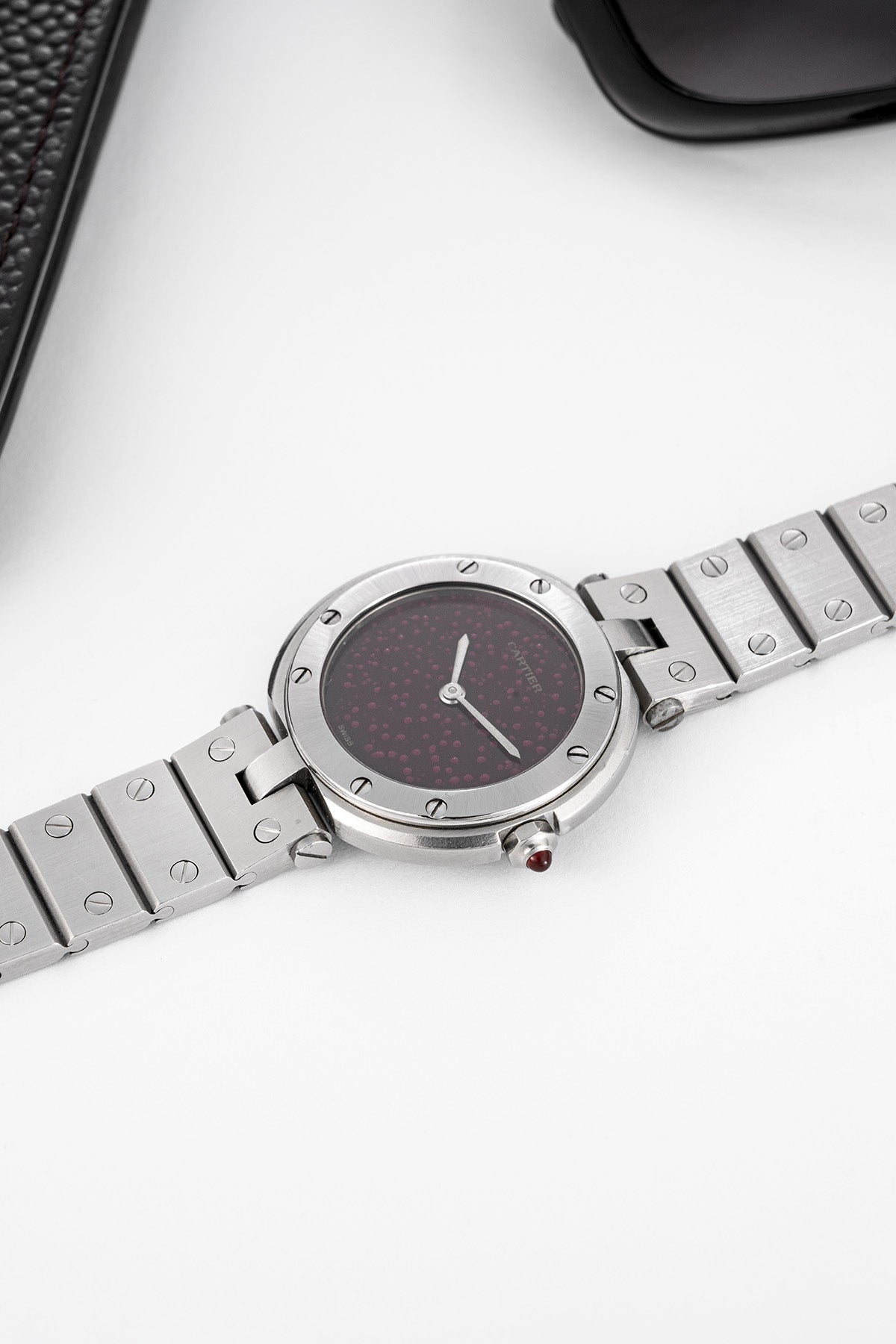 Cartier Santos Ronde 8192 "Burgundy Dial"