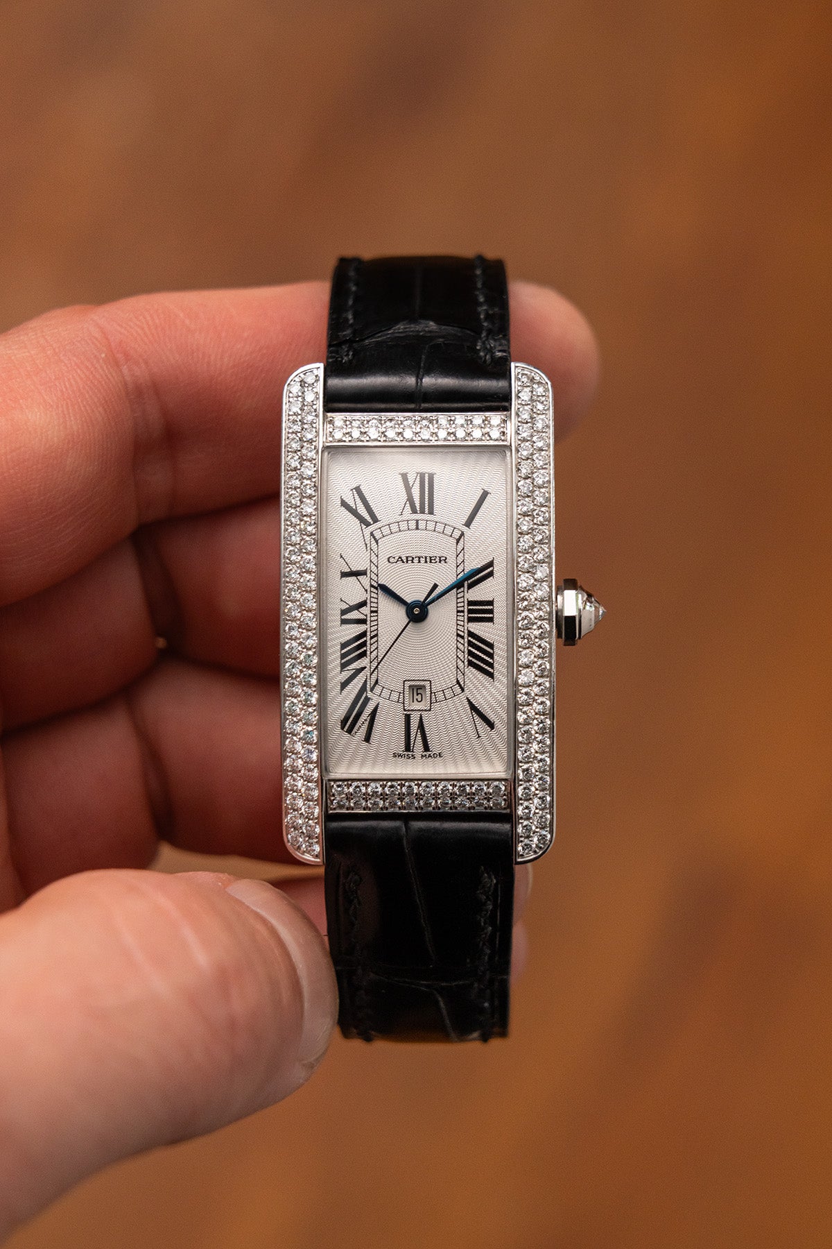 Cartier Tank Américaine "White Gold/Diamonds"