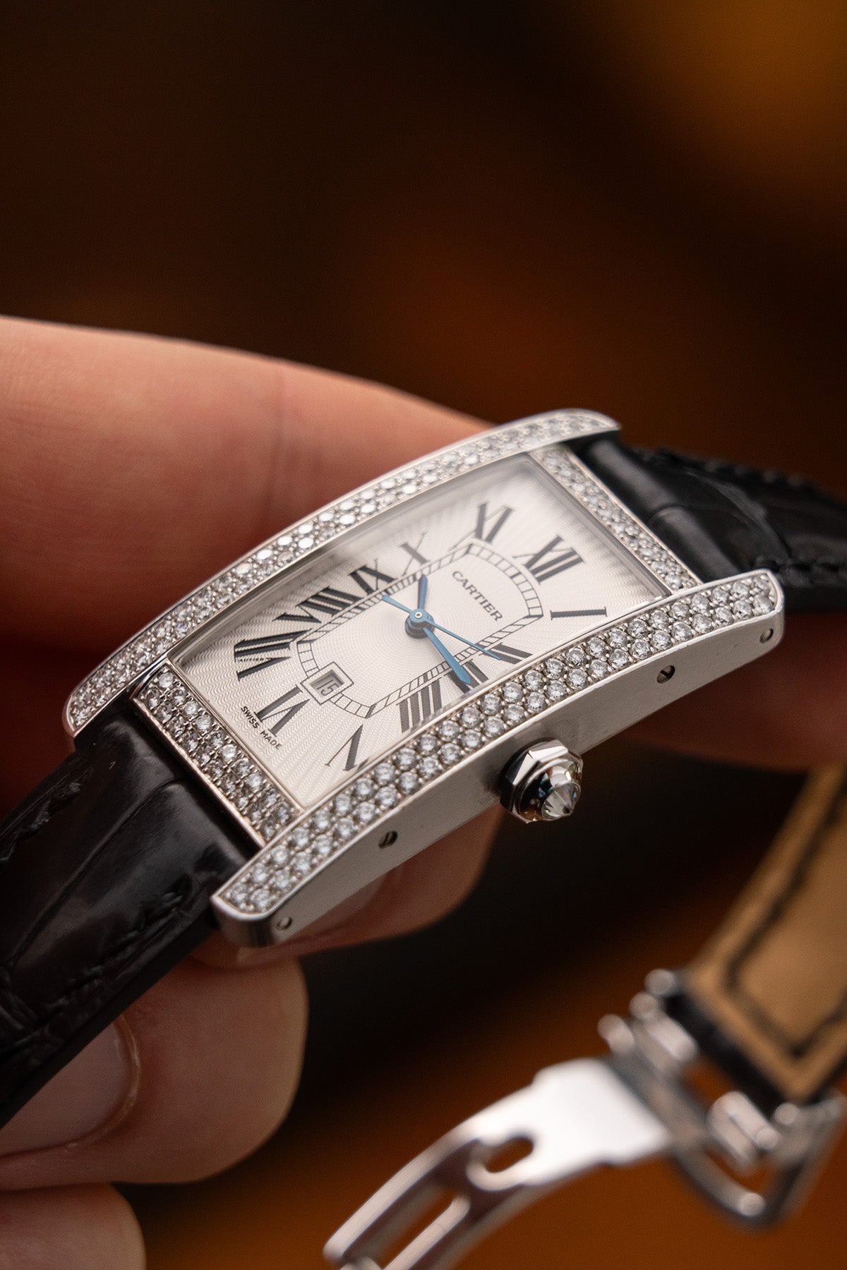 Cartier Tank Américaine "White Gold/Diamonds"