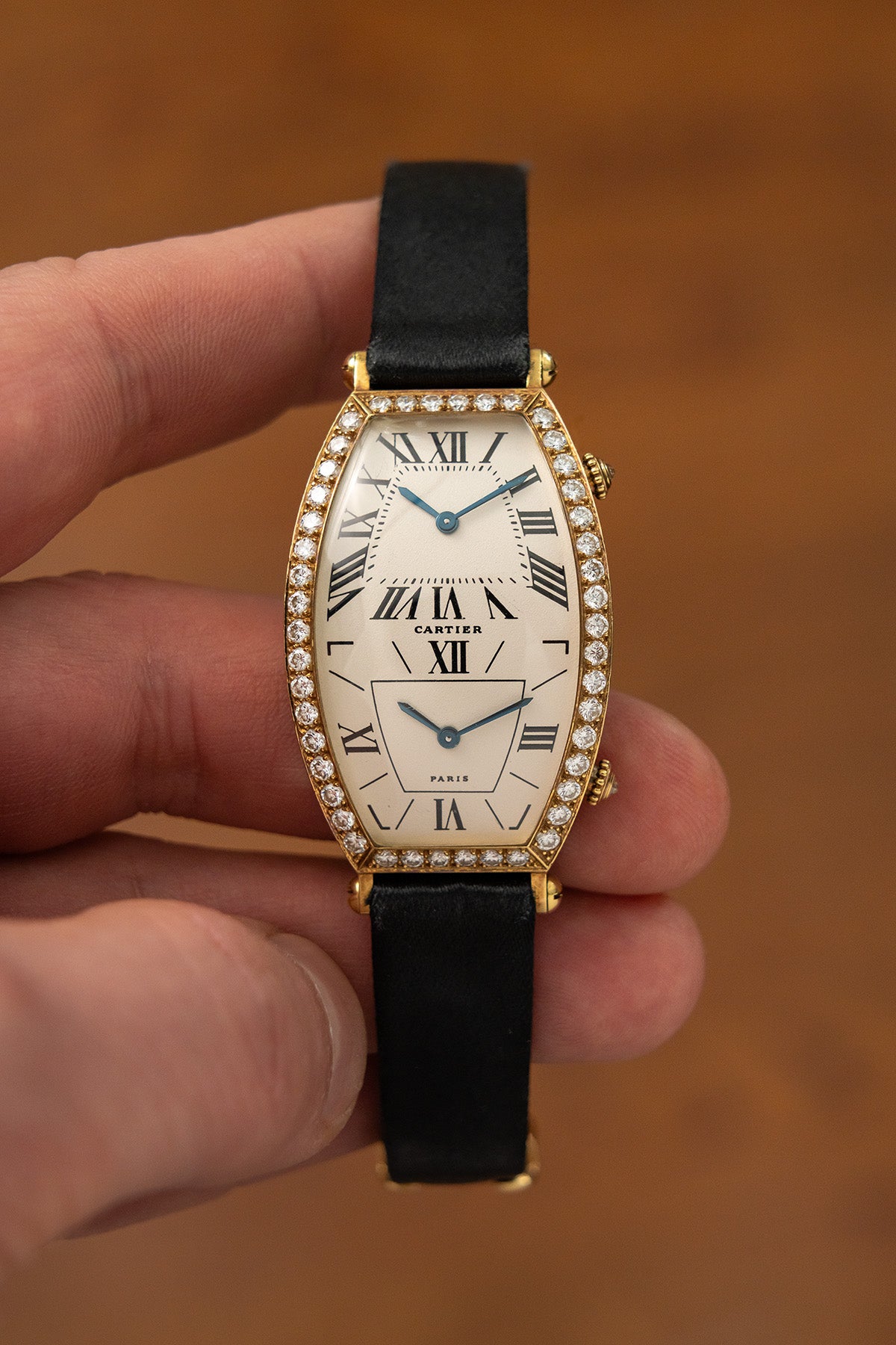 Cartier Tonneau YG "Dual Time"