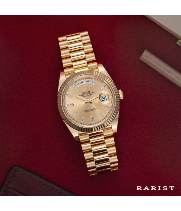 Rolex Day-Date 40 Baguette Diamond Dial 228238