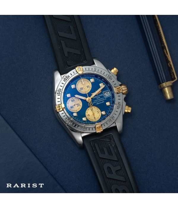 Chrono Cockpit A13357 Steel/Gold Blue Dial