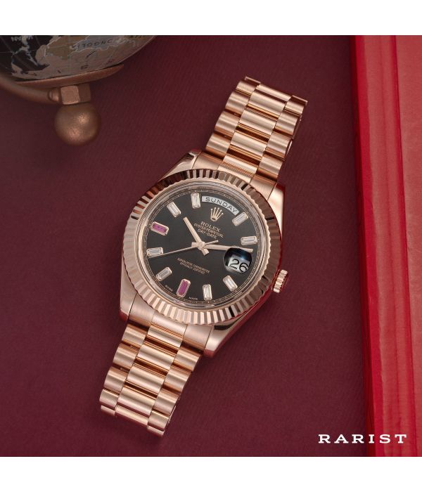 Day-Date II Ruby Dial 41mm Rose Gold 218235