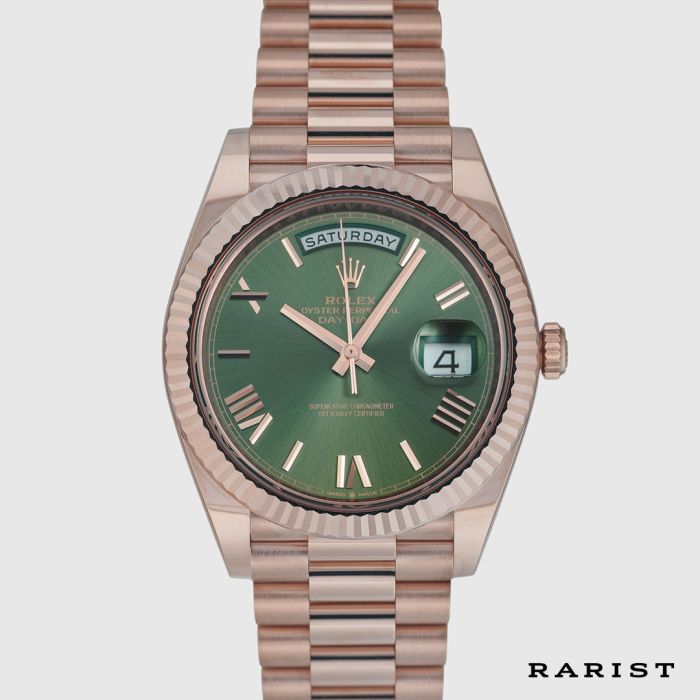 Rolex Day-Date 40 Rose Gold Olive 228235