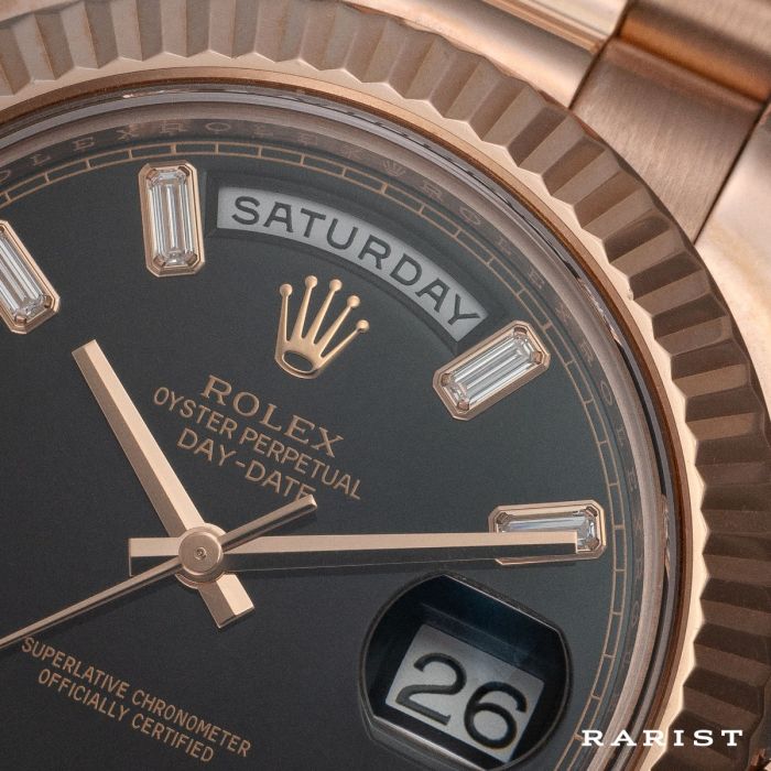 Rolex Day-Date II Ruby Dial 41mm Rose Gold 218235